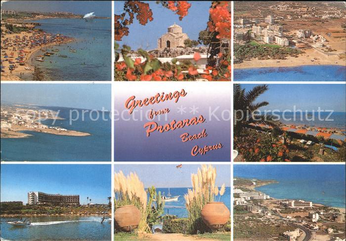 Protaras Cyprus Zypern Fliegeraufnahme Strand Kirche