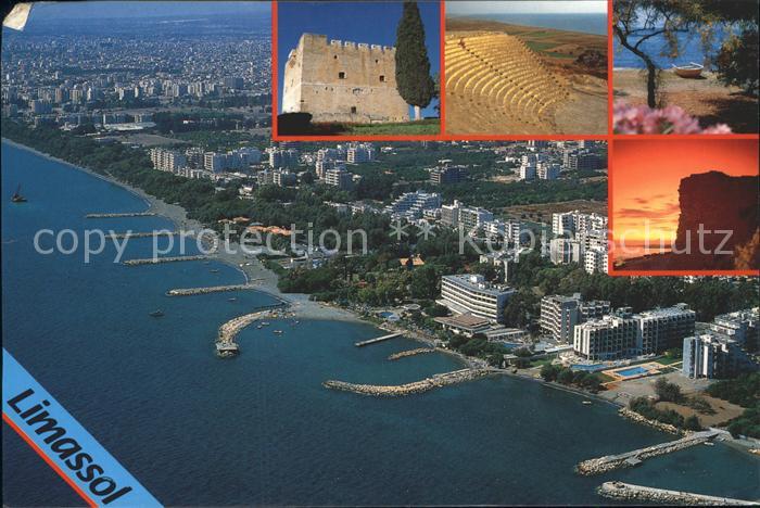 Limassol Fliegeraufnahme Ruine Boot