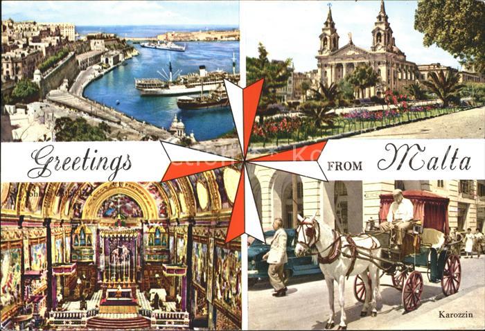 Malta Kloster Pferdekutsche Dampfer Karozzin