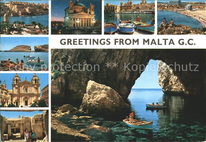 Malta Blue Grotto Kathedrale Kirche Ruine Strand