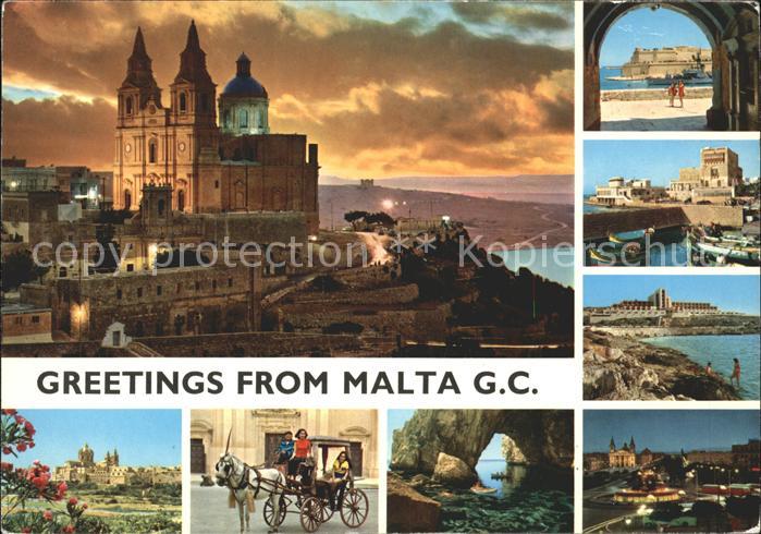 Malta Kathedrale Blaue Grotte Pferdekutsche