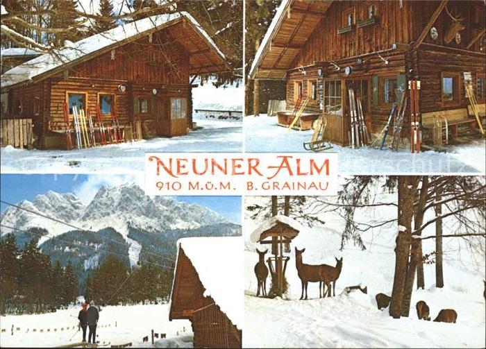 Grainau Neuner Alm Teilansichten Wildfuetterung