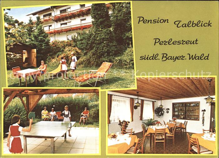 Perlesreut Pension Talblick Liegewiese Gastraum Tischtennis