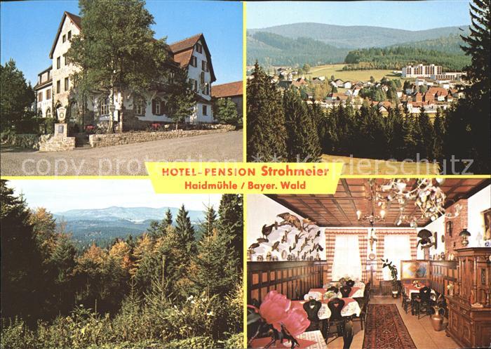 Haidmuehle Hotel Pension Strohmeier Ortsblick Panorama Gastraum