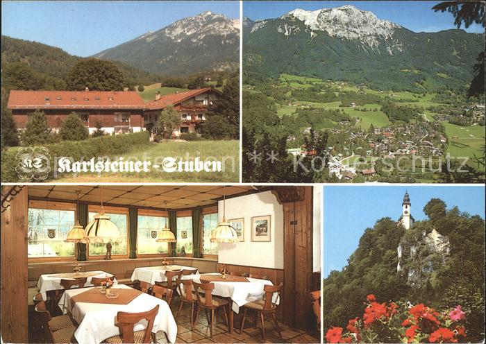 Bad Reichenhall Karlsteiner Stuben Gastraum Totalansicht Burg