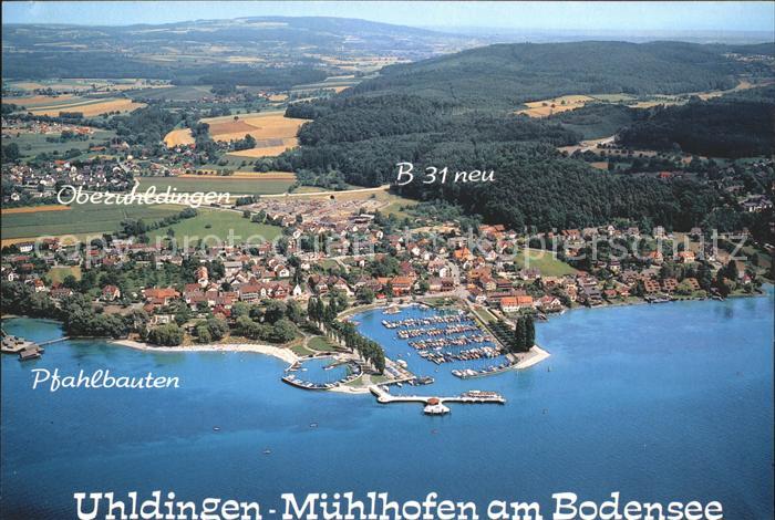 Uhldingen-Muehlhofen Pfahlbauten am Bodensee Fliegeraufnahme
