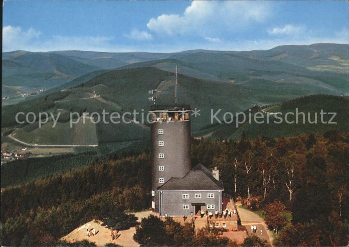 Olpe Meschede Aussichtsturm Hohe Bracht Restaurant Fliegeraufnahme