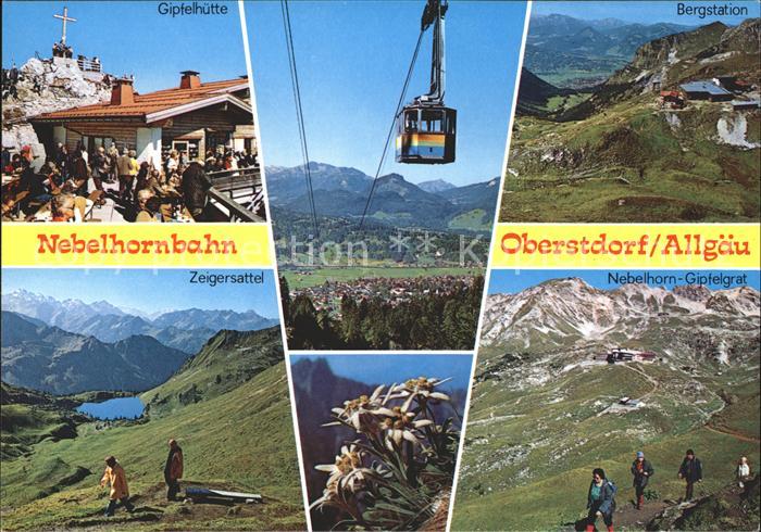 Seilbahn Nebelhornbahn Oberstdorf Allgaeu Gipfelhuette