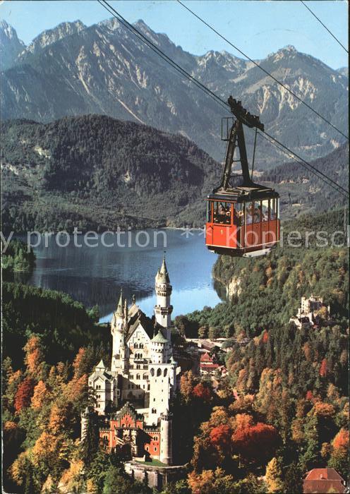 Seilbahn Tegelbergbahn Schwangau-Fuessen Koenigsschloss Neuschwanstein Hohenschw