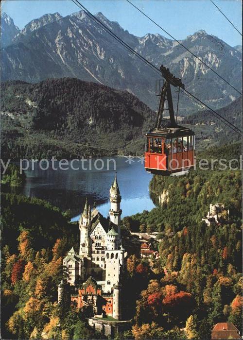 Seilbahn Tegelbergbahn Schwangau Fuessen Schloss Neuschwanstein Schloss Hohensch