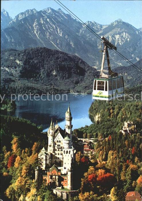 Seilbahn Koenigsschloss Neuschwanstein Alpsee