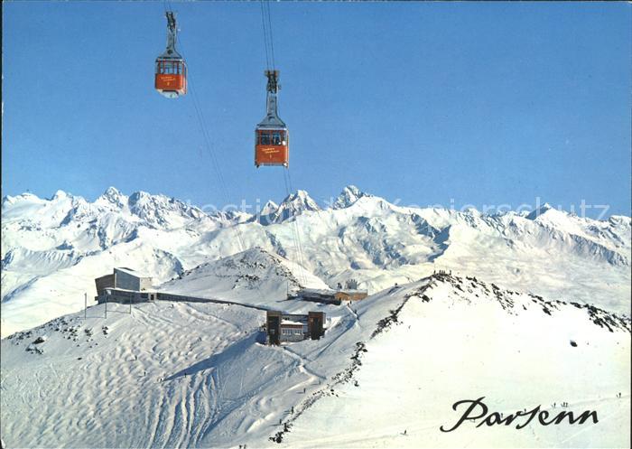 Seilbahn Weissfluhjoch Weissfluhgipfel Davos Parsenn Silvrettagruppe