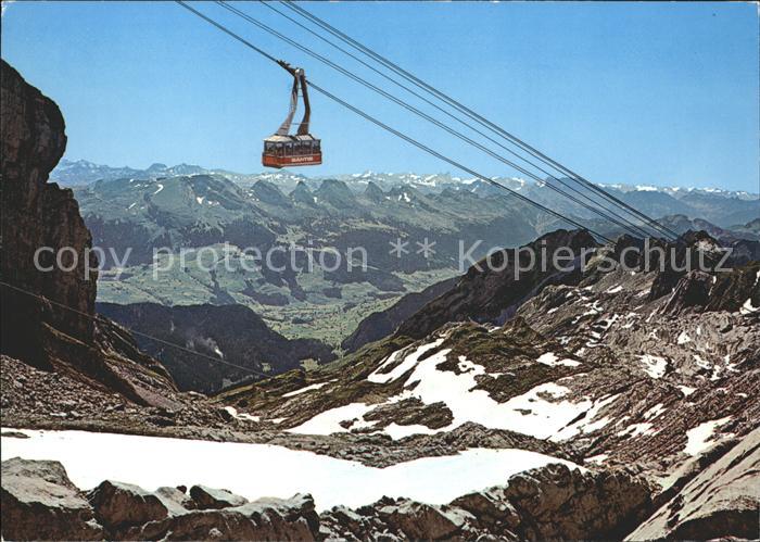 Seilbahn Saentis Churfirsten Glarner Alpen Schwaegalpen