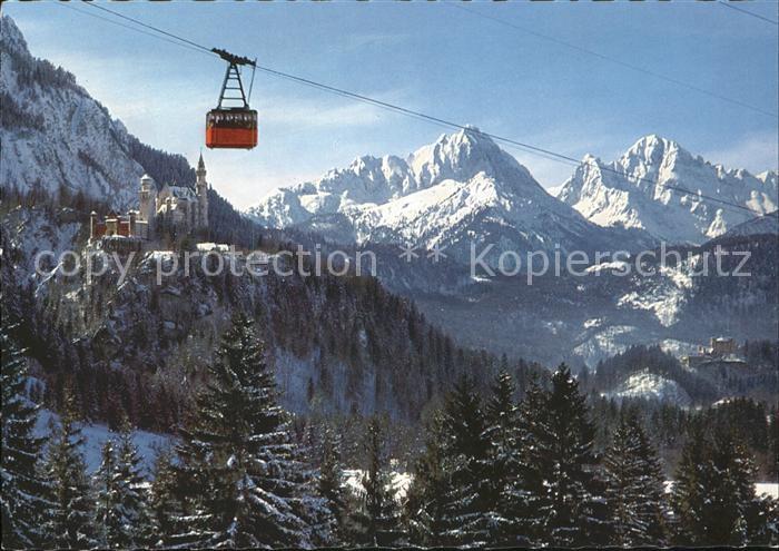 Seilbahn Tegelberg Koenigsschloss Neuschwanstein Gernspitze Koellespitze