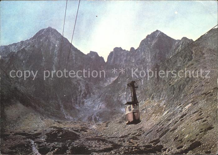 Seilbahn Vysoke Tatry Skalnata dolina Lomnickeho Kezmarskeho Hohe Tatra