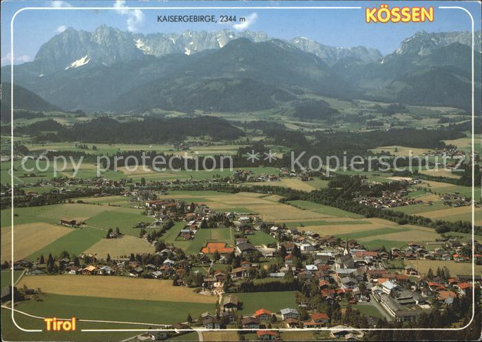 Koessen Tirol Fliegeraufnahme Kaisergebirge