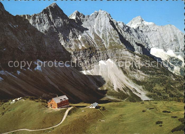 Falkenhuette Moserkarspitze Birkkarspitze Fliegeraufnahme