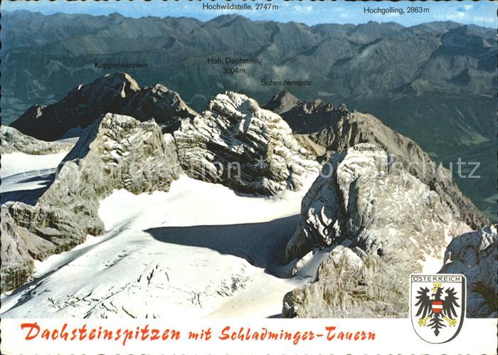 Dachstein Gebirge Dachsteinspitzen Fliegeraufnahme Schladminger-Tauern