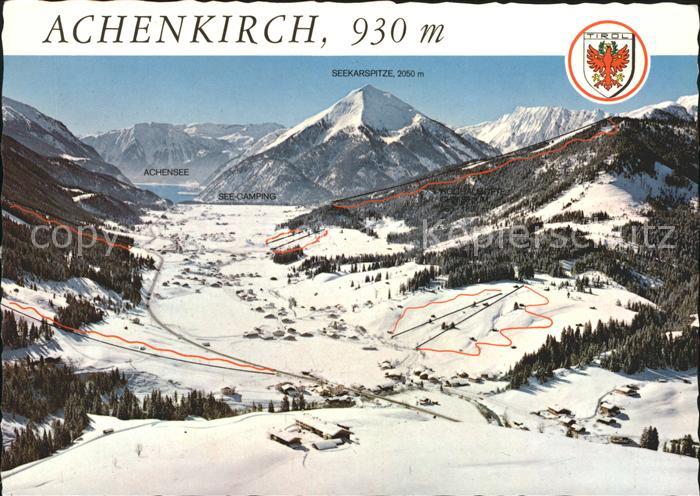 Achenkirch Seekarspitze Schigebiet Christlum Fliegeraufnahme