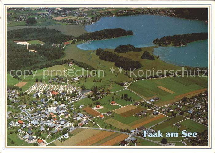 Faak am See Finkenstein Camping Poglitsch Fliegeraufnahme