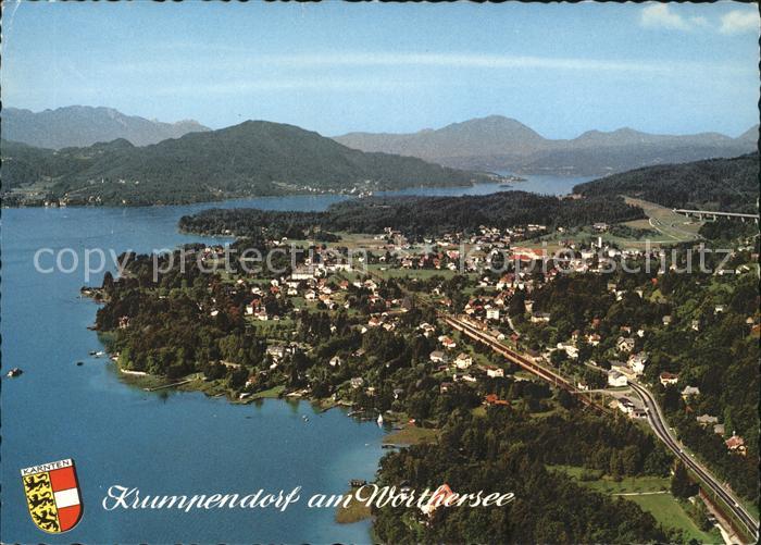 Krumpendorf Woerther See Fliegeraufnahme