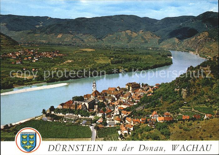 Duernstein Wachau Pfarrkirche Maria Himmelfahrt Fliegeraufnahme