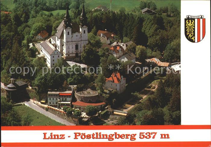 Linz Donau Wallfahrtsbasilika Poestlingberg Fliegeraufnahme