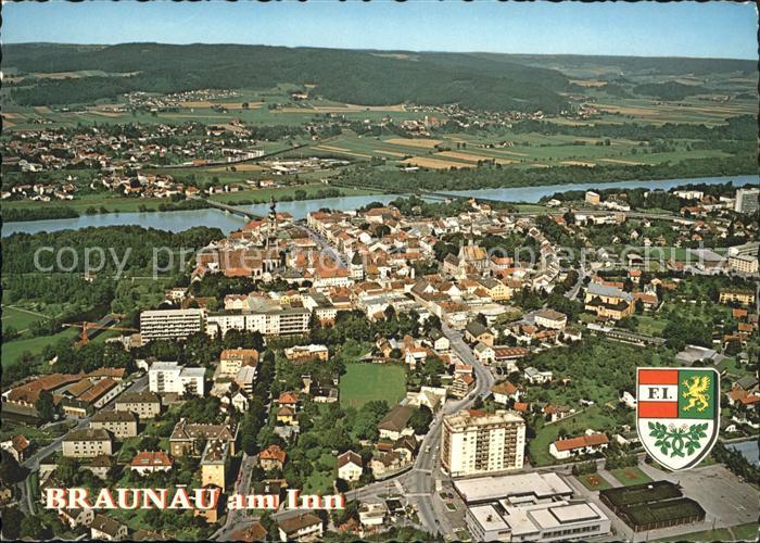 Braunau Inn Oberoesterreich Fliegeraufnahme