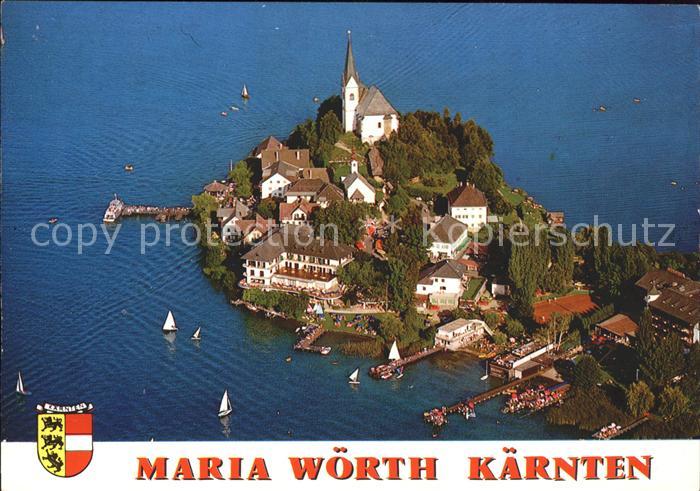 Maria Woerth Woerthersee Fliegeraufnahme