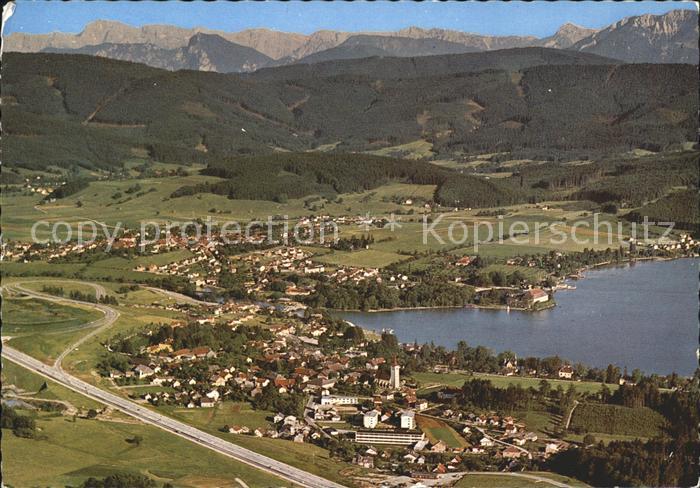 Seewalchen Attersee Schoerfling Kammer Hoellengebirge Fliegeraufnahme