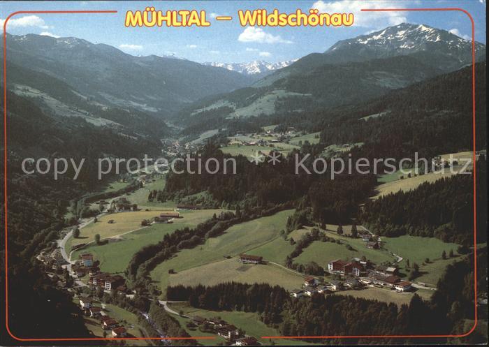 Muehltal Wildschoenau Auffach Kitzbueheler Alpen Fliegeraufnahme