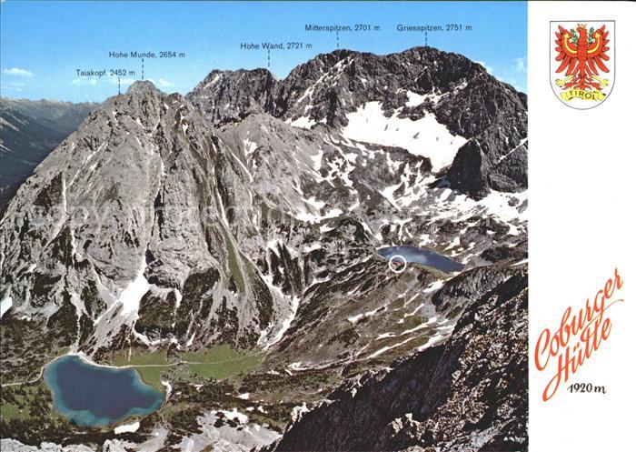 Coburgerhuette Seebensee Drachensee Griesspitzen Tayakopf