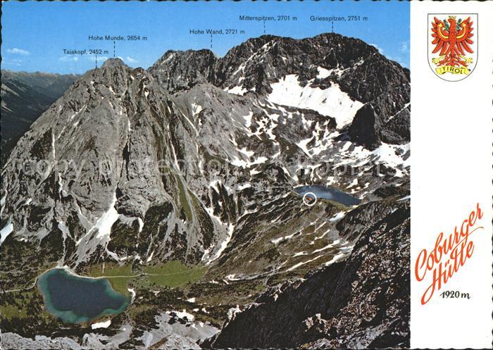 Coburgerhuette Seebensee Drachensee Griesspitzen Tayakopf Fliegeraufnahme