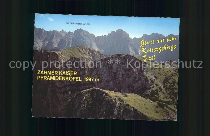 Kaisergebirge Zahmer Kaiser Pyramidenkofel Fliegeraufnahme