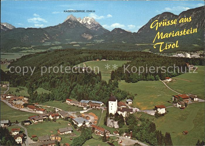 Mariastein Tirol Fliegeraufnahme Kaisergebirge