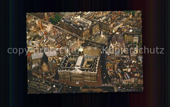Amsterdam Niederlande Dam Koeniglicher Schloss National-Denkmal Fliegeraufnahme