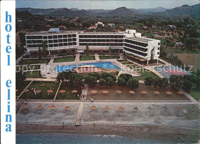 Rhodos Rhodes aegaeis Hotel Elina Fliegeraufnahme