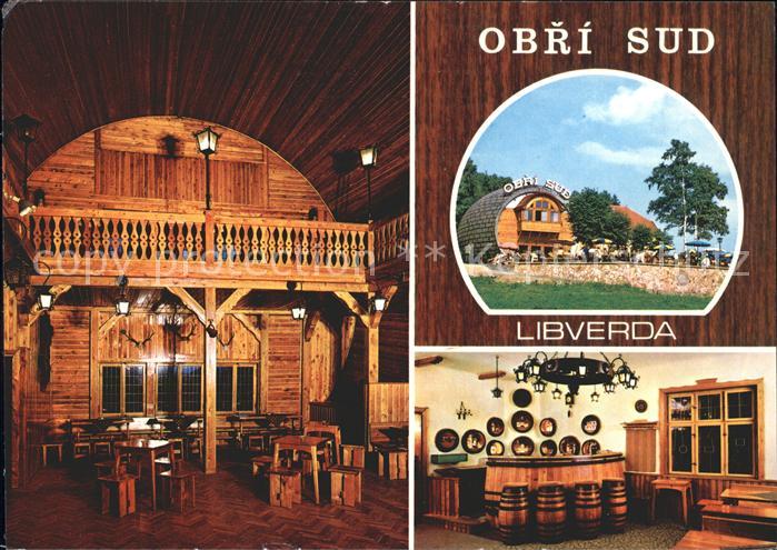 Tschechische Republik Libverda Obri Sud Restaurant grosses Fass