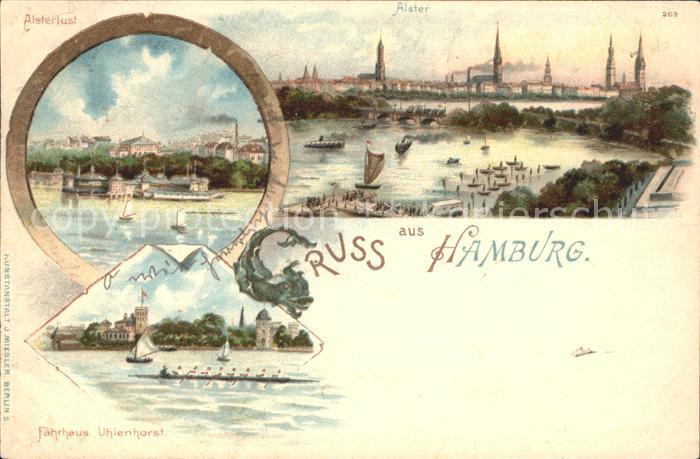 HAMBURG  CITY Alsterlust Alster Faehrhaus Uhlenhorst