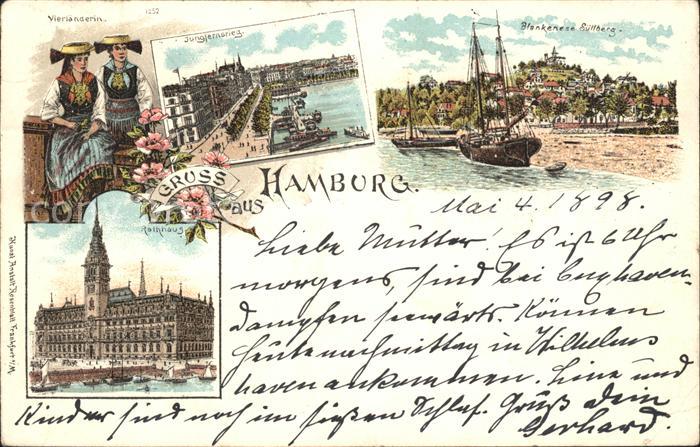 HAMBURG  CITY Vierlanderin Jungfernstieg Blankenese Rathhaus
