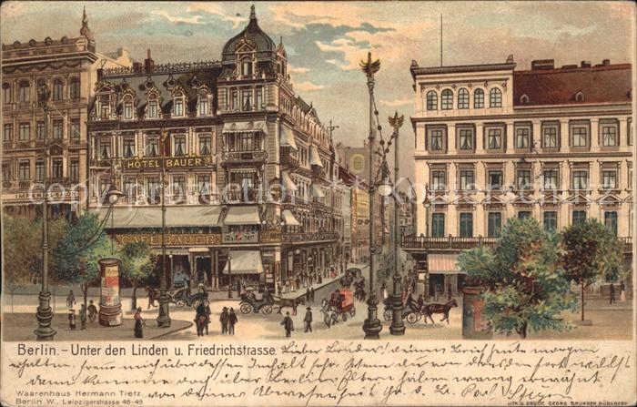 BERLIN  CITY Unter den Linden mit Friedrichstrasse
