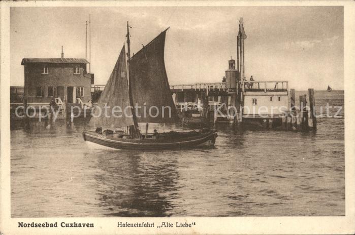 Cuxhaven Nordseebad Hafeneinfahrt Alte Liebe Segelschiff