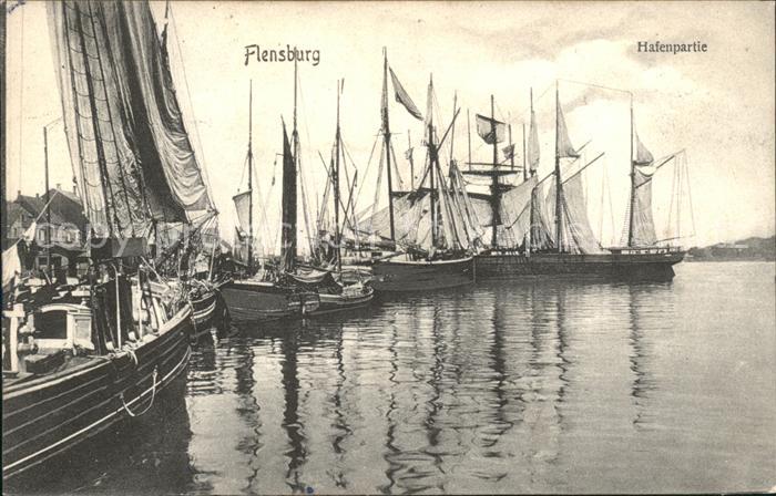 Flensburg Segelschiffe im Hafen