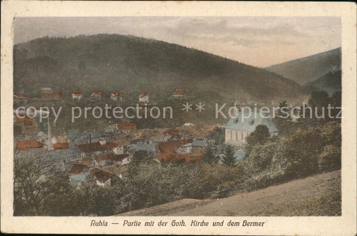 Ruhla Partie mit der Goth Kirche und dem Bermer