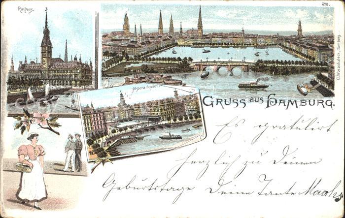 HAMBURG  CITY Rathaus Alsterarkaden