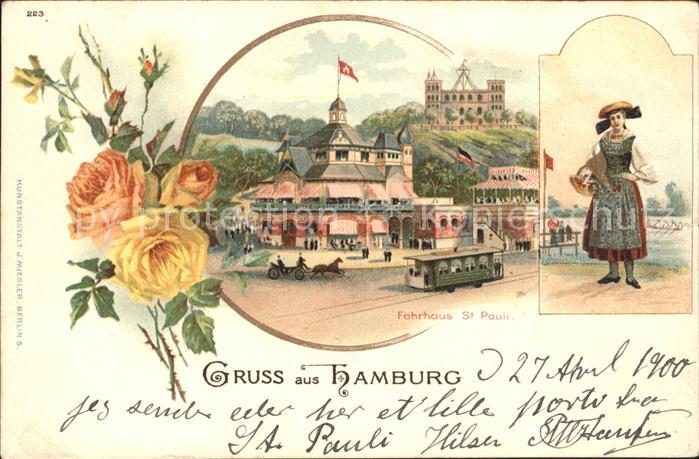 HAMBURG  CITY Faehrhaus St Pauli Hamburger Tracht