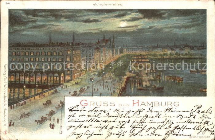 HAMBURG  CITY Jungfernstieg am Abend