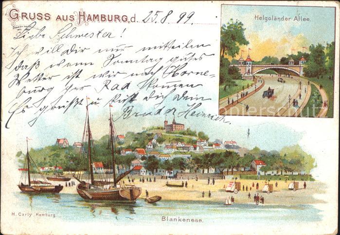 HAMBURG  CITY Helgolaender Allee Blankenese Panorama