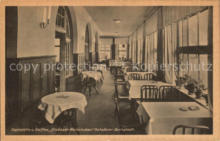 Bornstedt Potsdam Gaststaette und Kaffe Elsaesser Weinstuben
