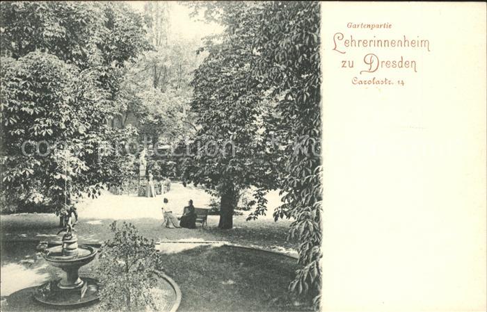 DRESDEN Elbe Lehrerinnenheim Gartenpartie